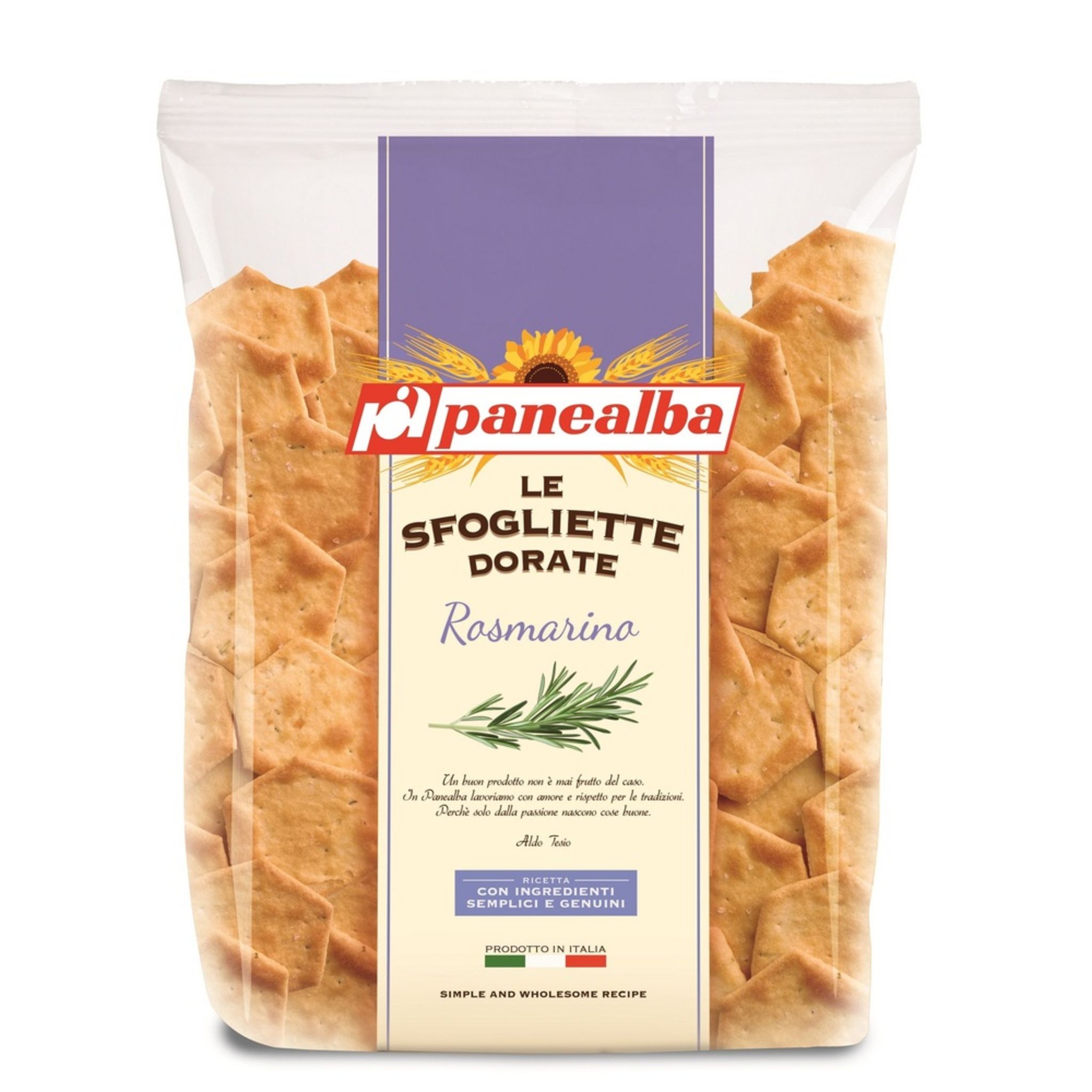 PANEALBA Sfogliette dorate au romarin 180g