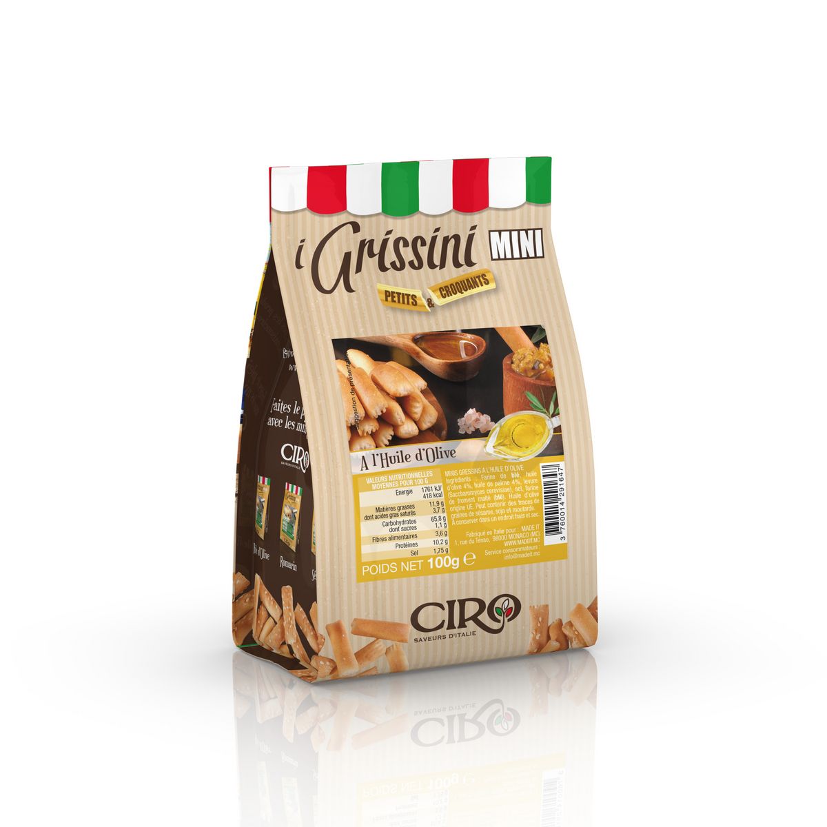 CIRO Mini Gressins à l'huile d'olive 100g