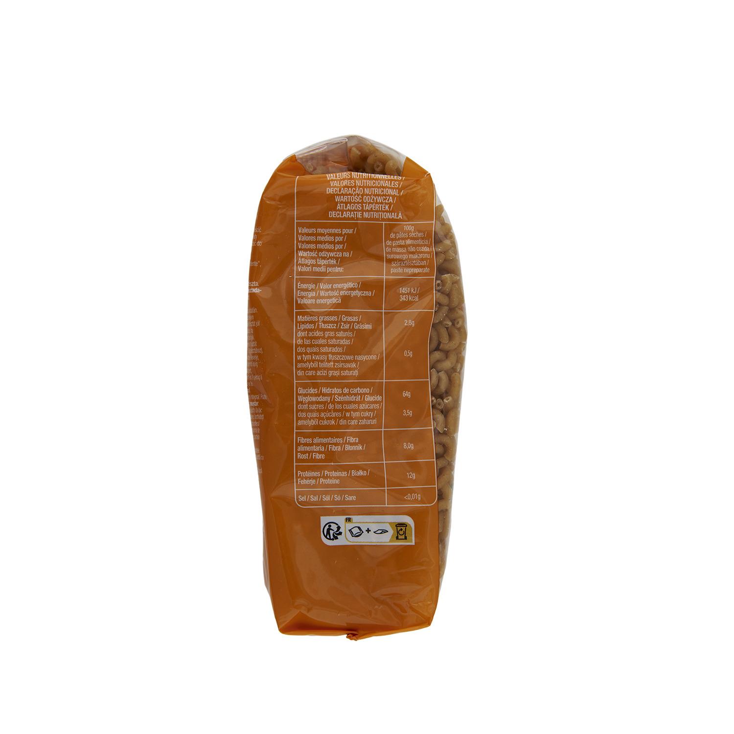 Voir la diapositive 4 : AUCHAN Coquillettes au blé complet 500g