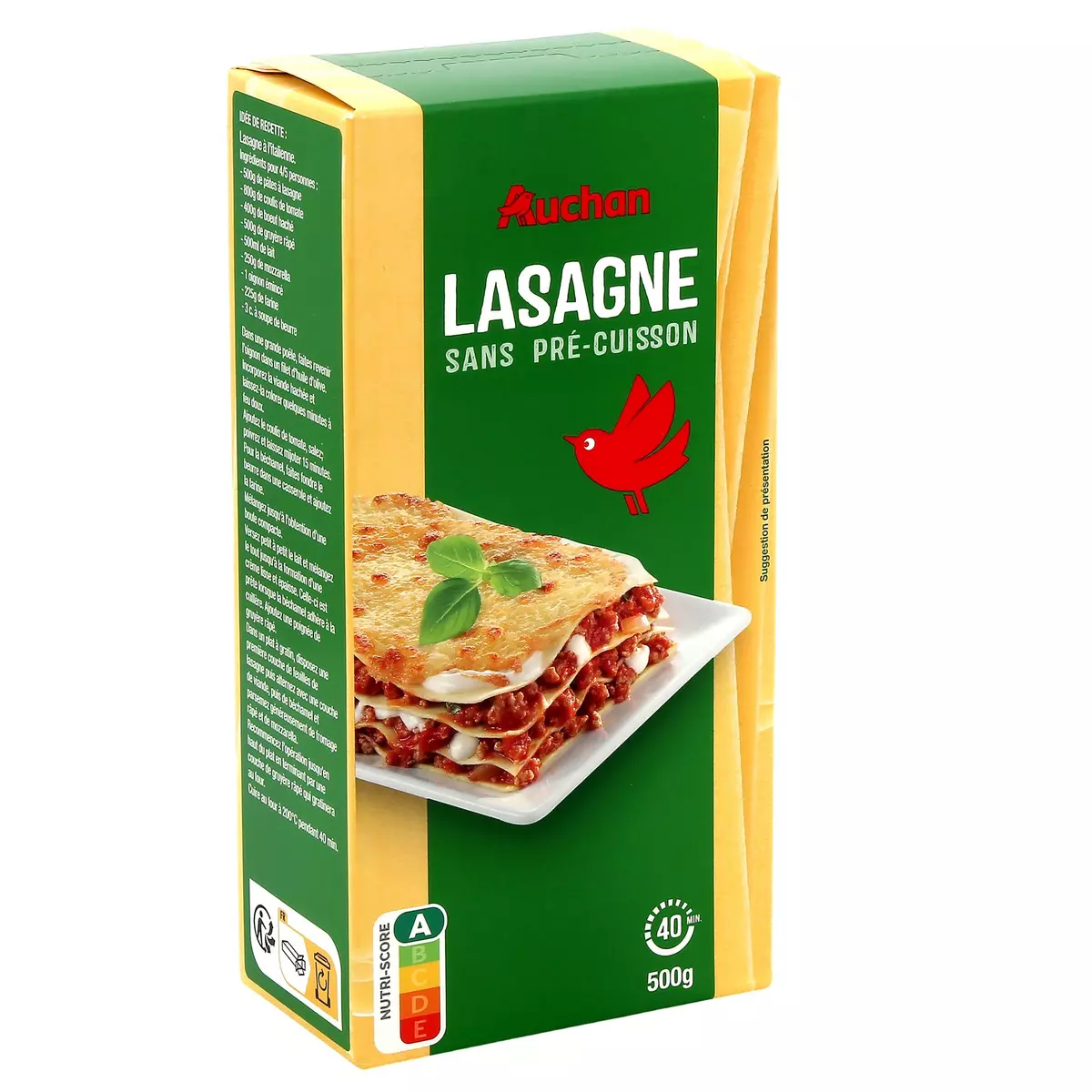 AUCHAN Lasagne 500g