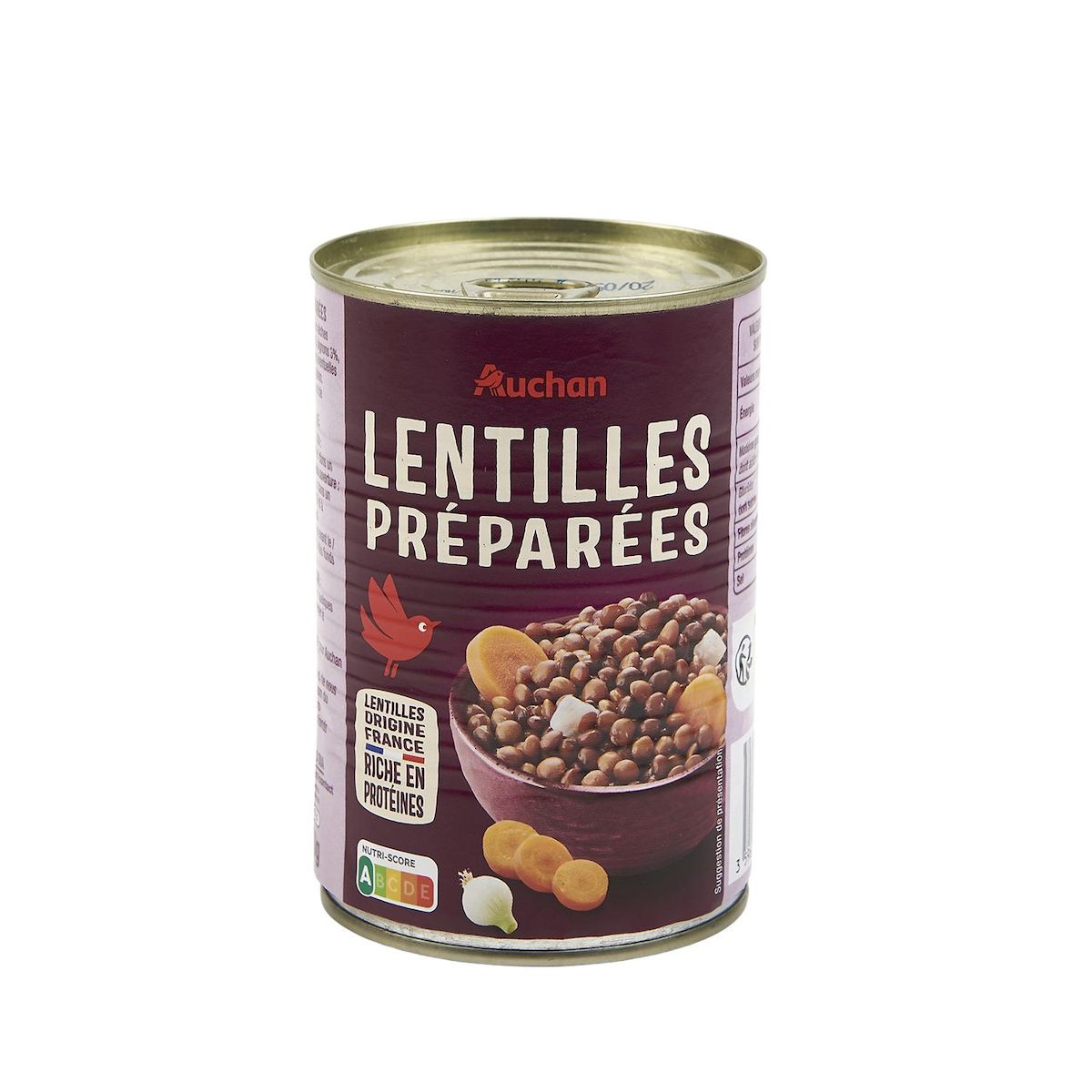 AUCHAN Lentilles préparées 400g