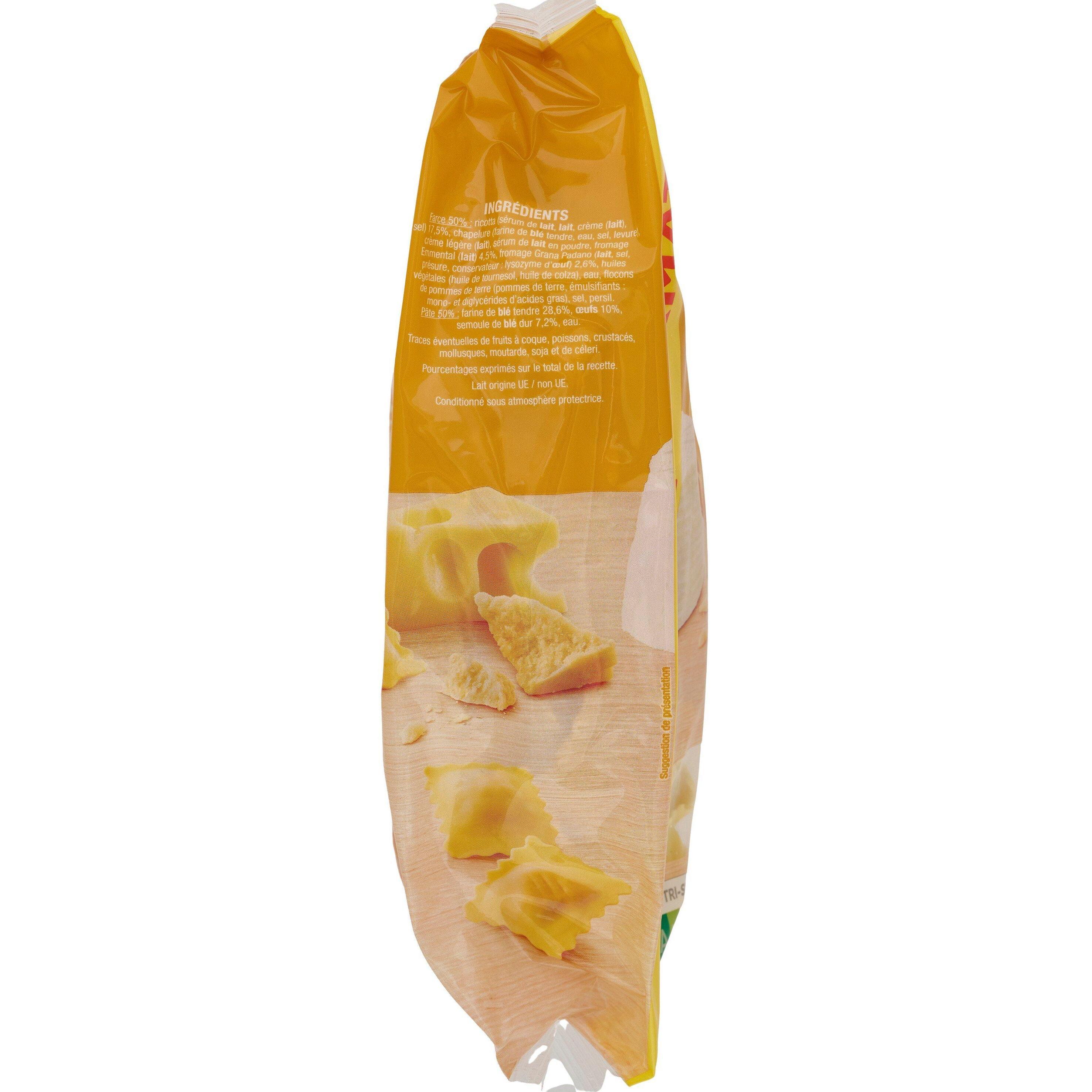 Voir la diapositive 4 : AUCHAN Ravioli aux fromages 4 parts 600g