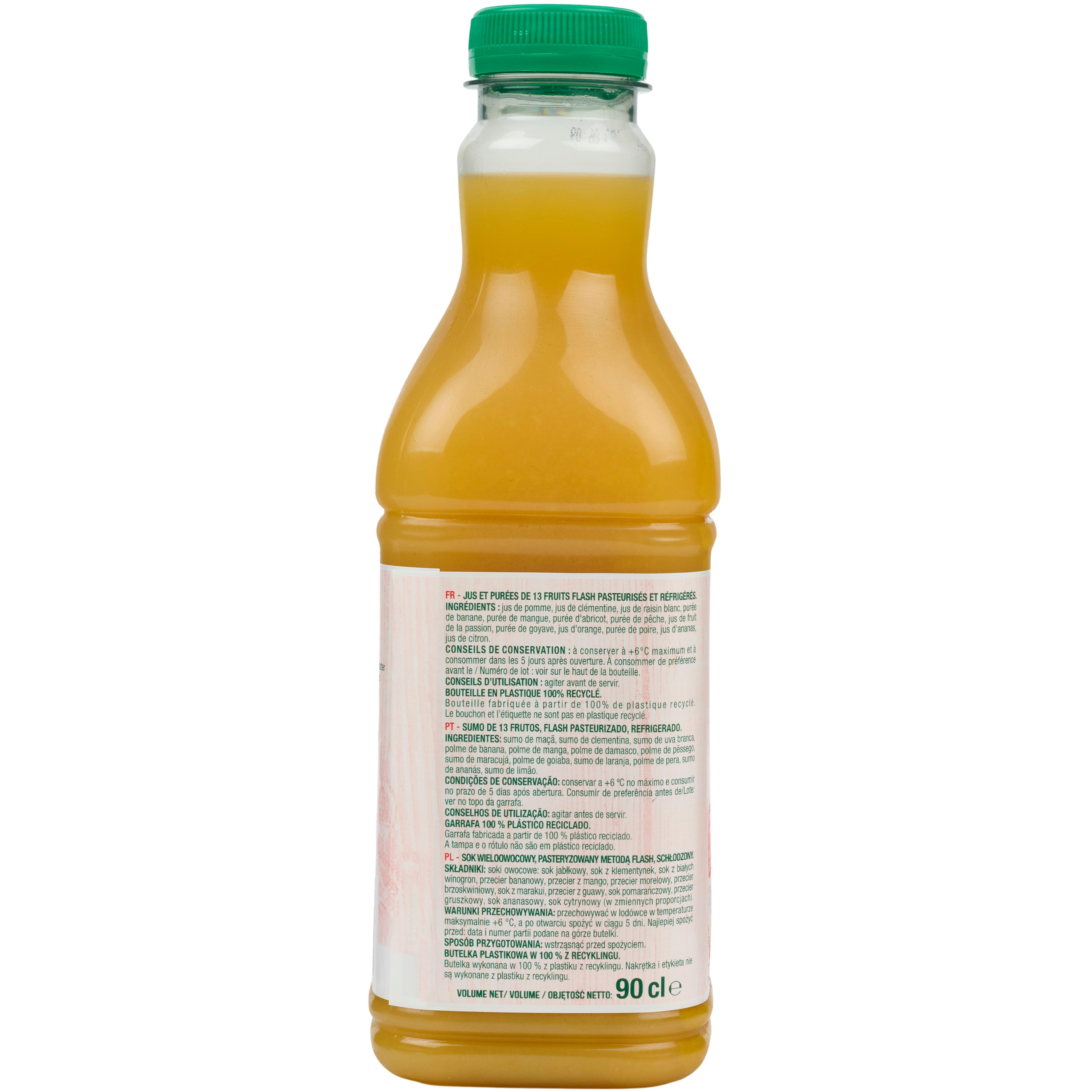 Voir la diapositive 3 : AUCHAN Pur jus multi fruits pressés 90cl