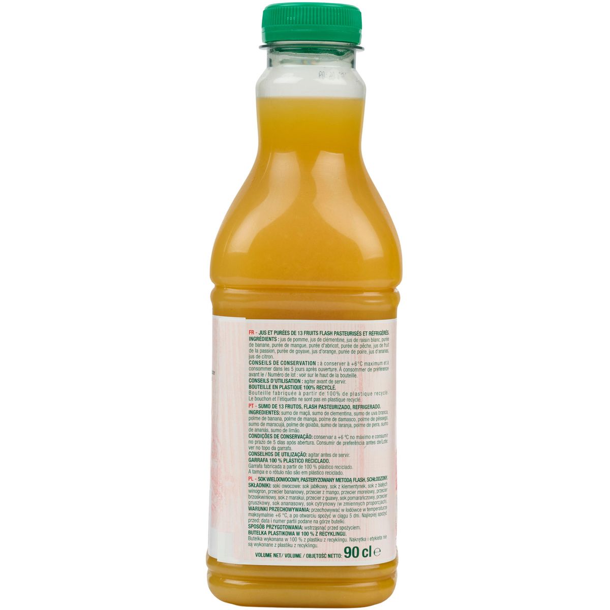 AUCHAN Pur jus multi fruits pressés 90cl