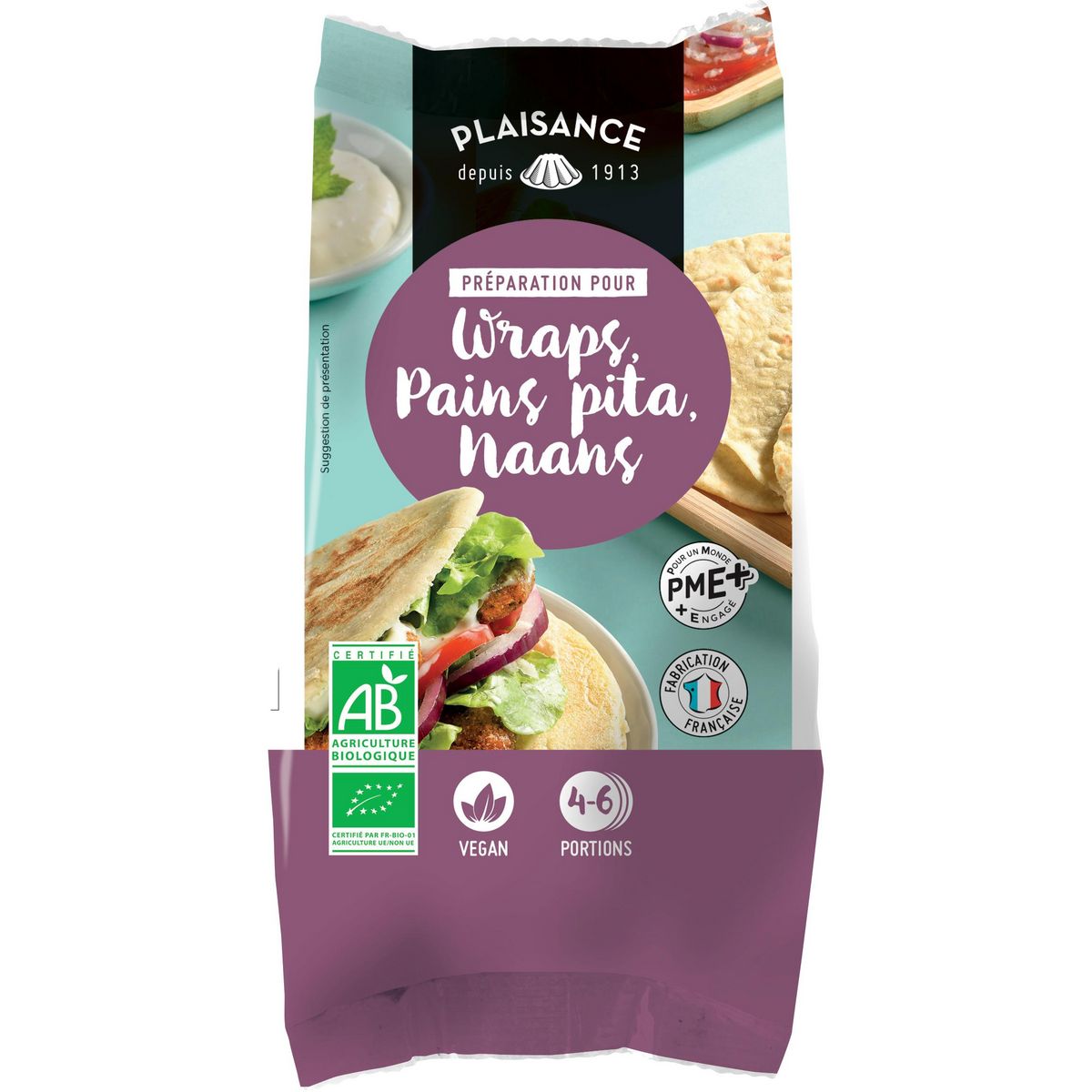 PLAISANCE BIO Préparation pour wraps, pains pita et naans 200g