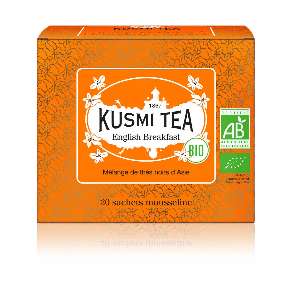 KUSMI TEA Mélange de thés noirs d'Asie bio 20 sachets 40g