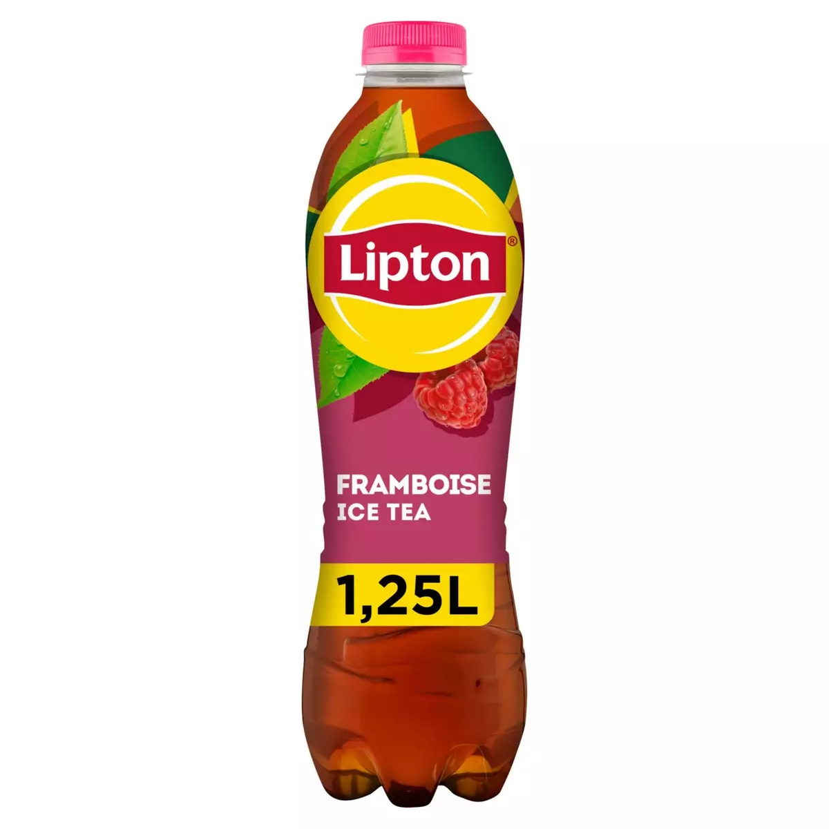 LIPTON Thé glacé saveur framboise 1.25l
