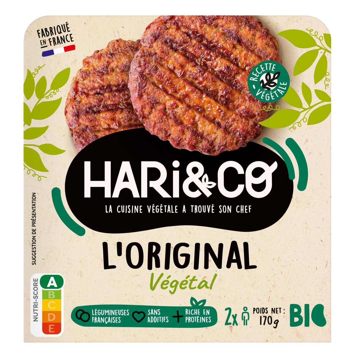 HARI&CO L'Original végétal de pois bio 2 parts 170g
