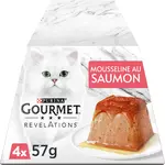 PURINA Gourmet Révélation Mousseline au saumon pour chat 4 sachets 4x57g