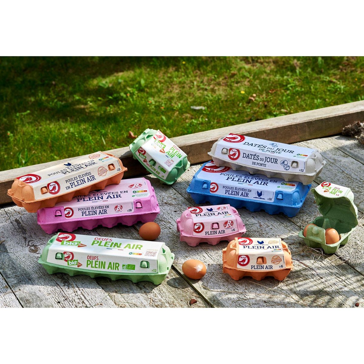 AUCHAN Oeufs de poules élevées au sol 12 pièces