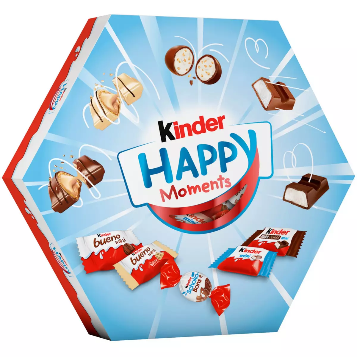 KINDER Happy moments assortiment de chocolats 161g pas cher