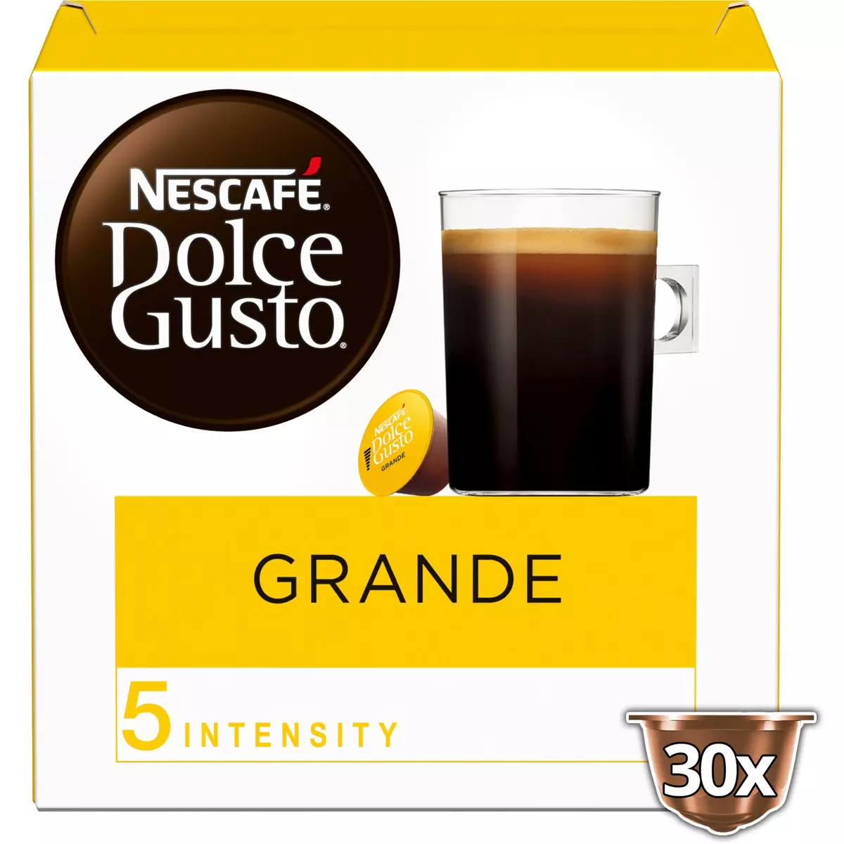 DOLCE GUSTO Capsule de café Grande intensité 5 30 capsules 255g pas cher 