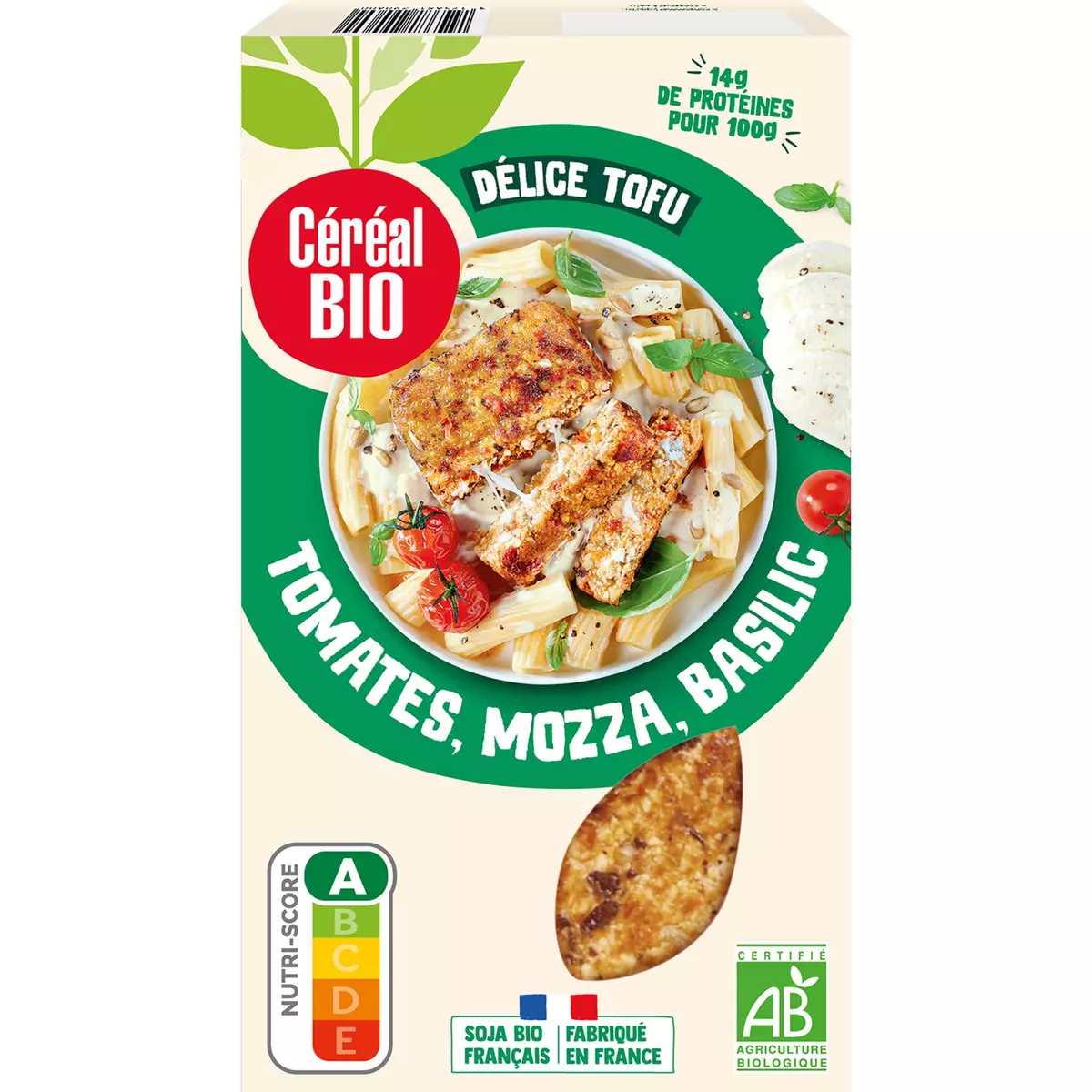 CÉRÉAL BIO Délice de tofu tomates mozzarella et basilic 180g