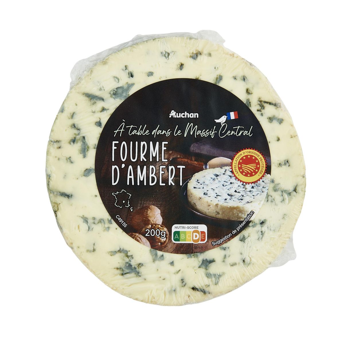 AUCHAN TERROIR Fourme d'Ambert AOP 200g