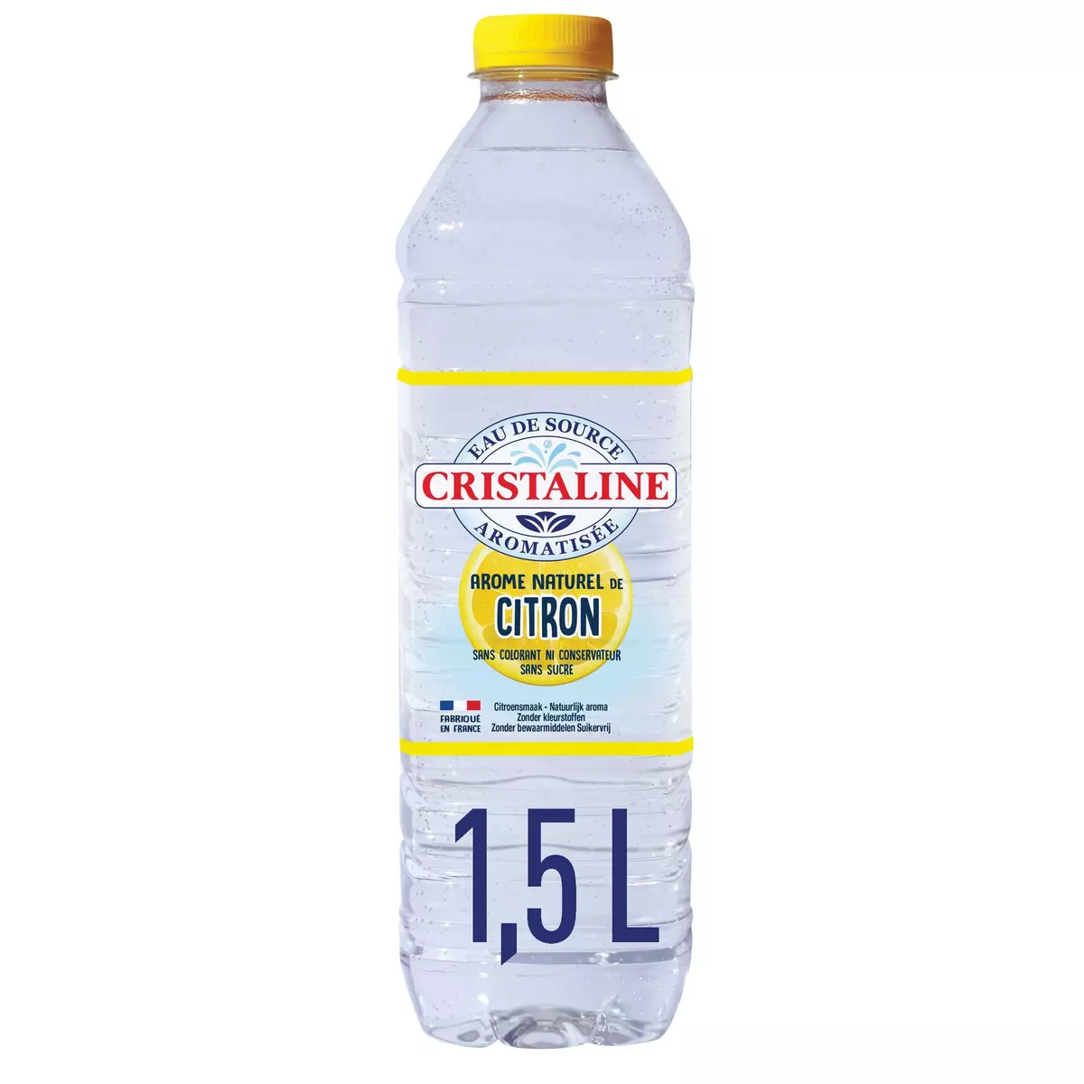 CRISTALINE EAU de source aromatisée citron 1.5l pas cher 