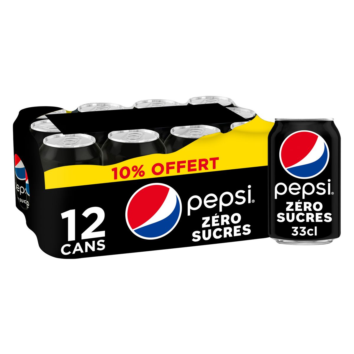 PEPSI ZÉRO Boisson gazeuse aux extraits végétaux zéro sucre 12x33cl