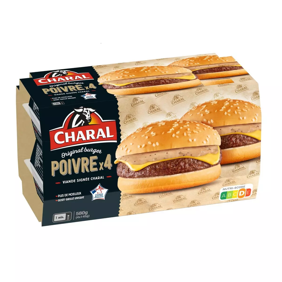 CHARAL Burger poivre 4x145g