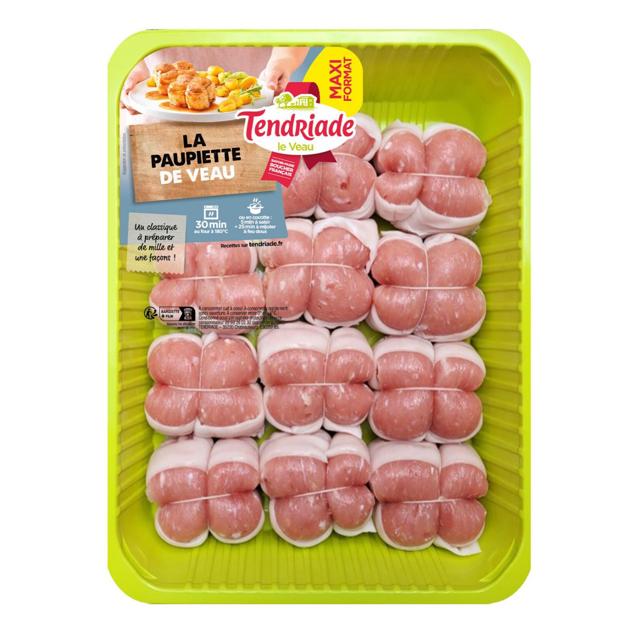 TENDRIADE Paupiette de veau 12x130g