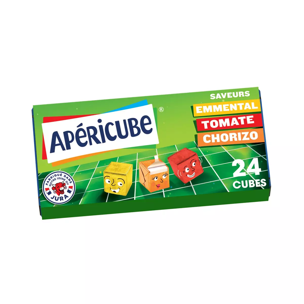 APERICUBE Cubes de fromage apéritif long drink 24 cubes 125g