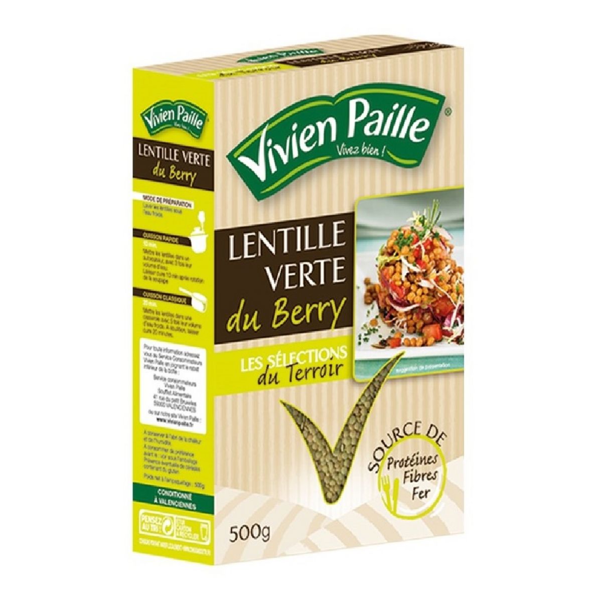 VIVIEN PAILLE Lentille verte du Berry 500g