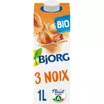 BJORG Boisson végétale 3 noix bio sans sucres ajoutés 1l