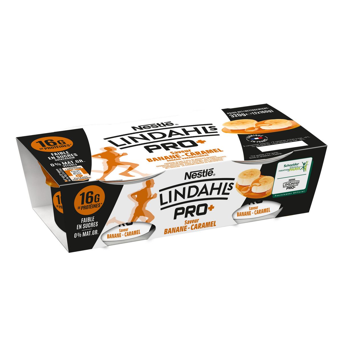 NESTLE Lindhals pro saveur banane caramel 0%MG 2x160g