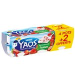 YAOS Yaourt à la grecque aux morceaux de fraises 4+2 offert 6x125g