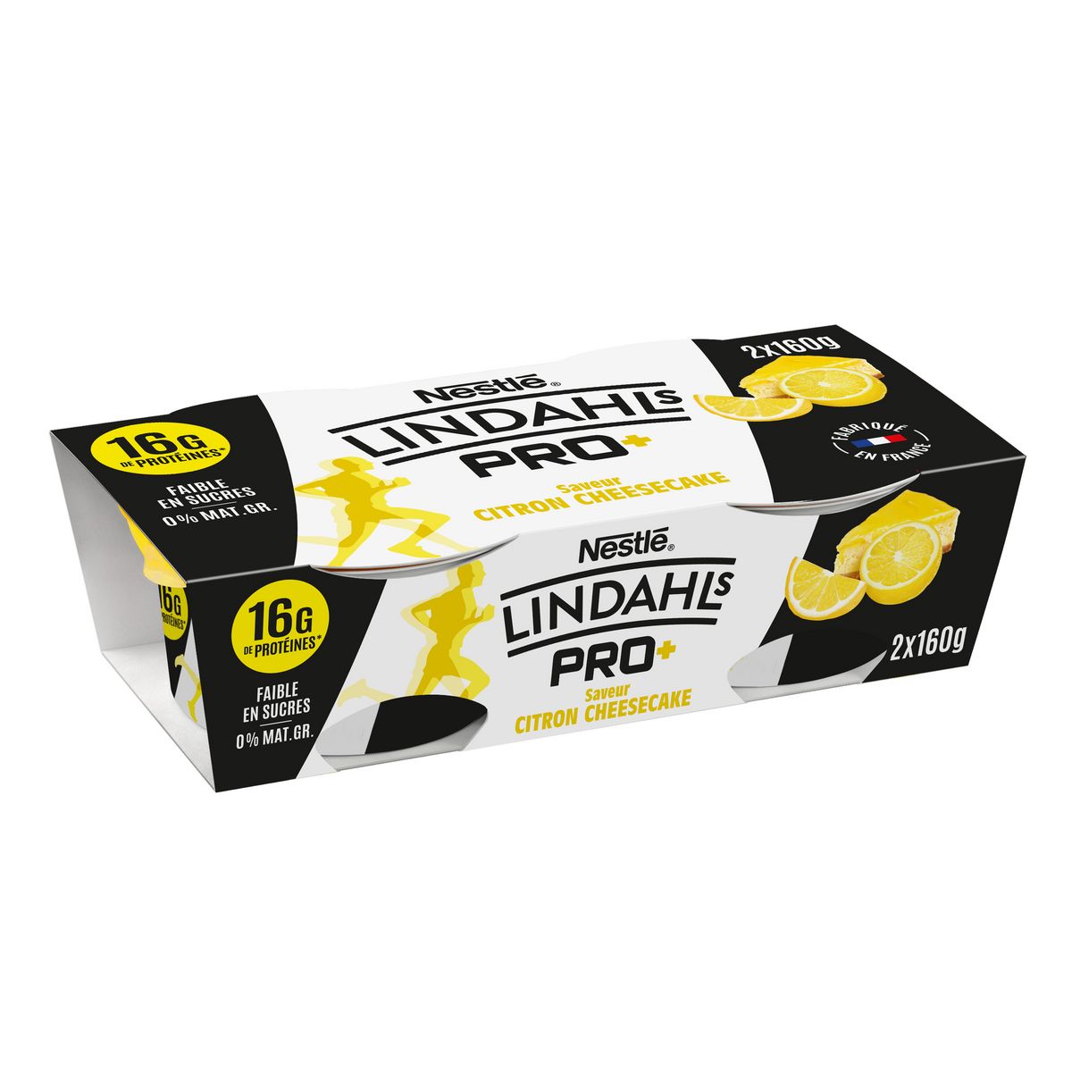 LINDAHLS Pro cheesecake saveur citron 2x160g