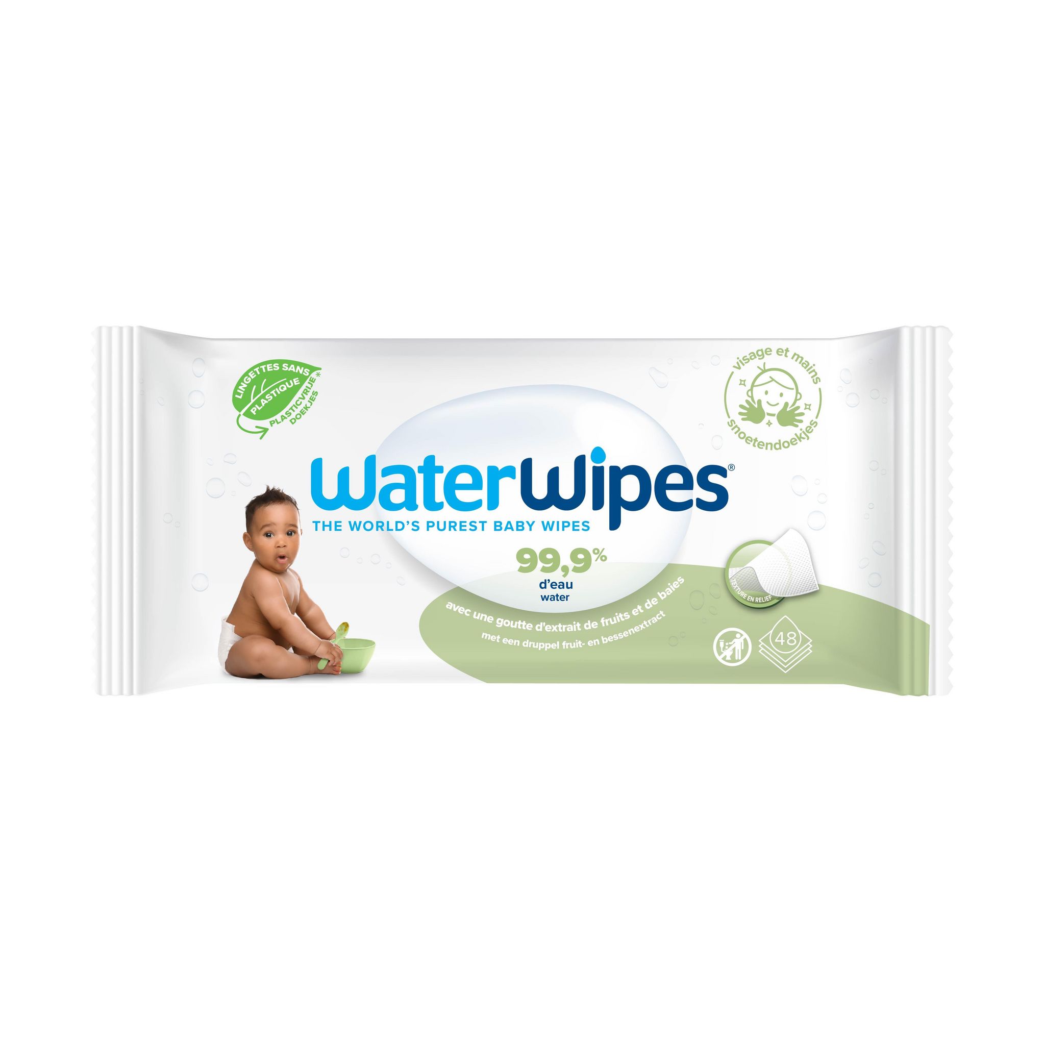 WATER WIPES Lingettes pour bébé 48 lingettes