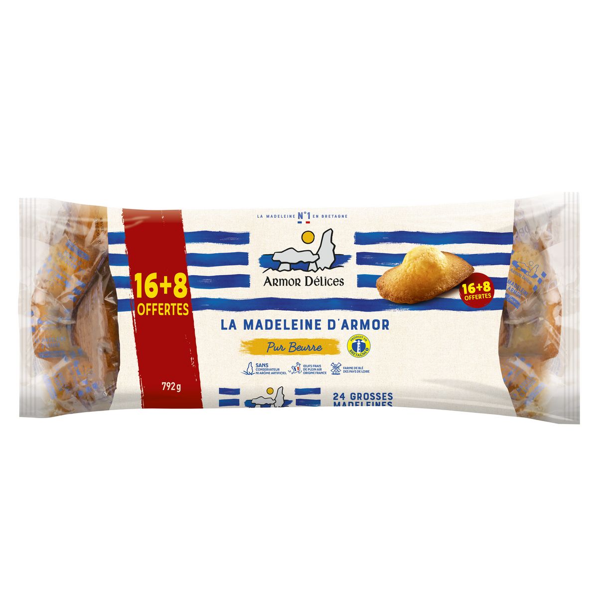ARMOR DELICES Madeleine pur beurre 16+8 offertes 792g