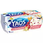 YAOS Céréales - Yaourt à la grecque framboises et pistaches avec morceaux 4x110g