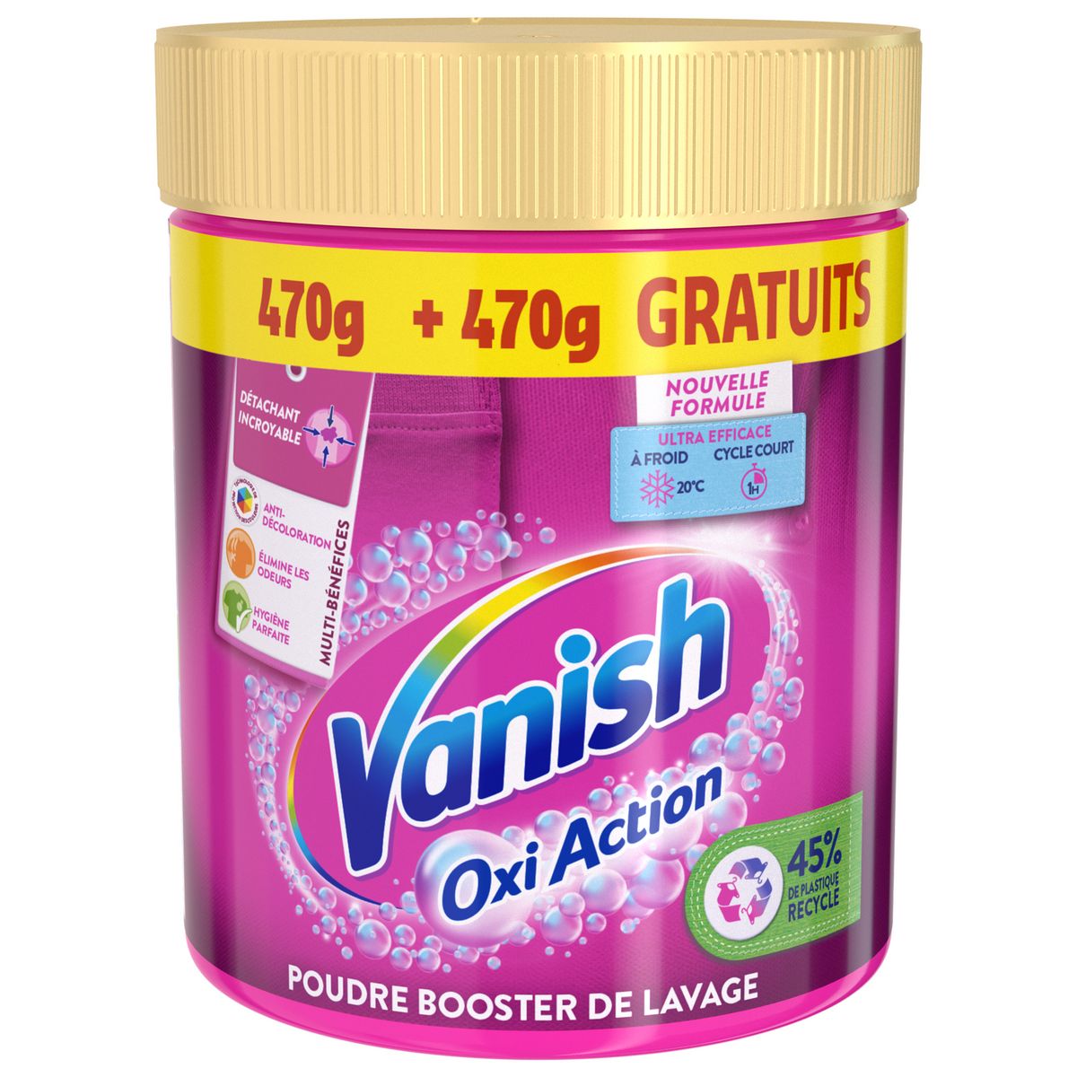 VANISH Détachant oxi action en poudre 470G + 470G offert