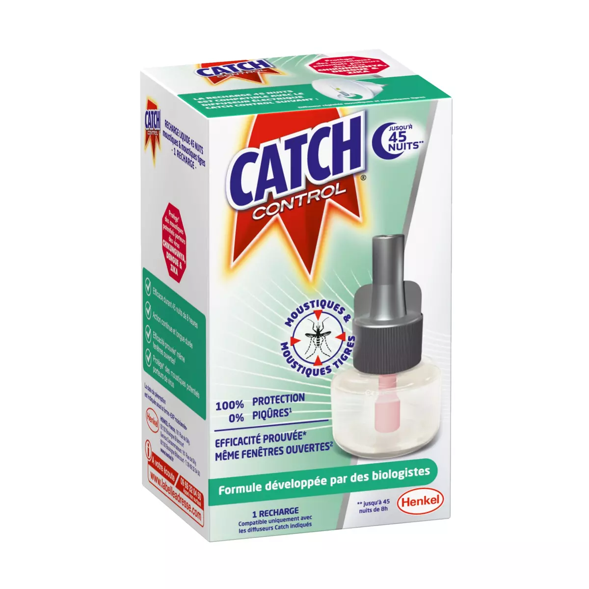 CATCH Recharge liquide répulsif jusqu'à 45 nuits 1 recharge
