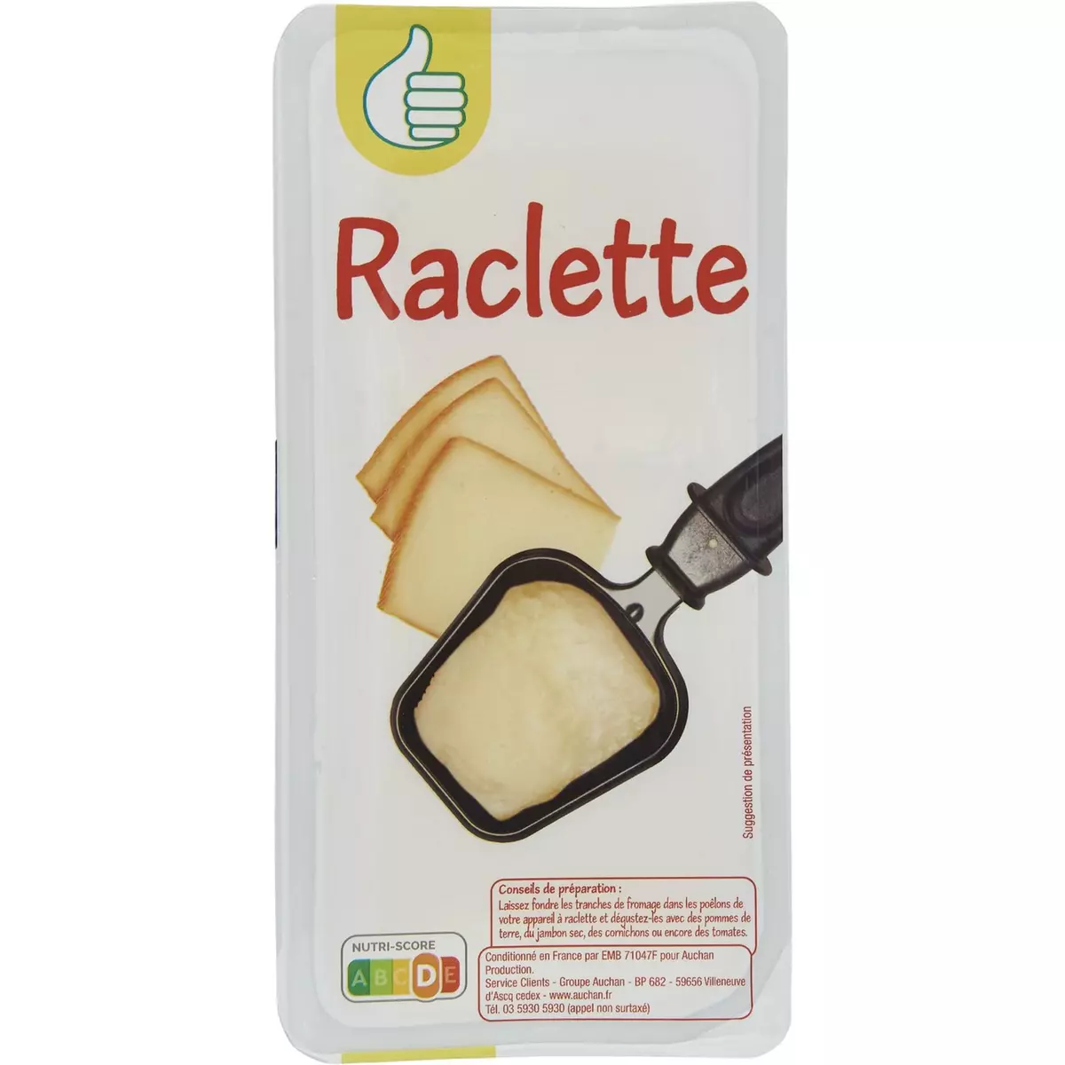 POUCE Fromage à raclette nature 400g