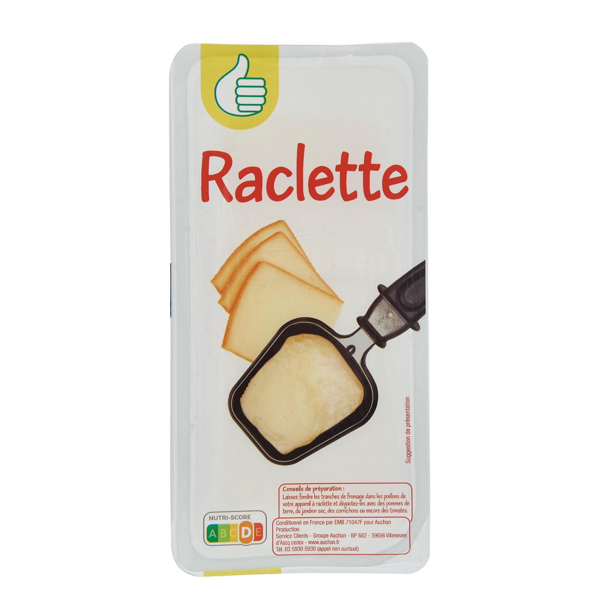 Voir la diapositive 2 : POUCE Fromage à raclette nature 400g