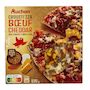 Voir la diapositive 2 : AUCHAN Crousti'zza pizza boeuf cheddar 1 pièce 530g
