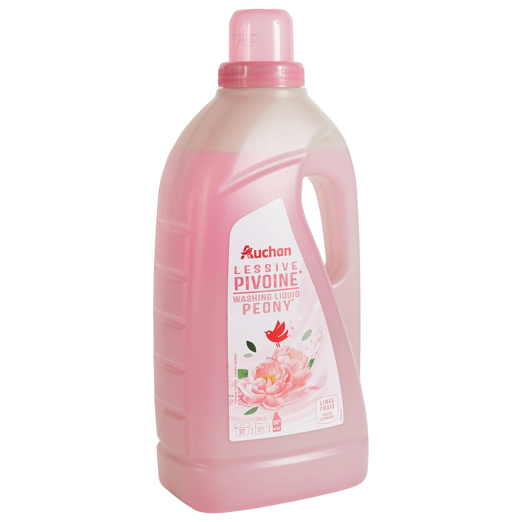 Voir la diapositive 3 : AUCHAN Lessive liquide Florale Pivoine 37 lavages 2l