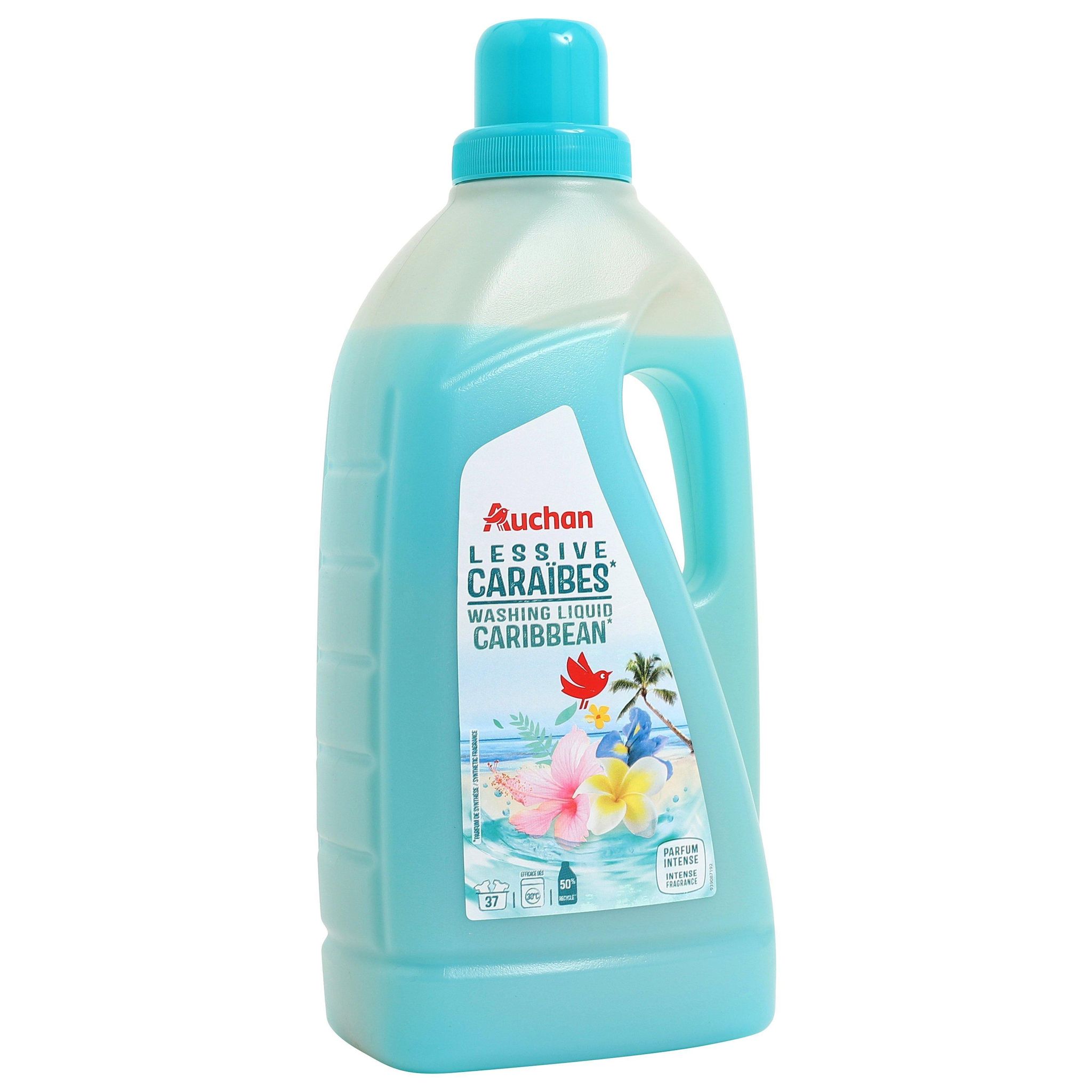Voir la diapositive 4 : AUCHAN Lessive liquide Caraïbes 37 lavages 2l