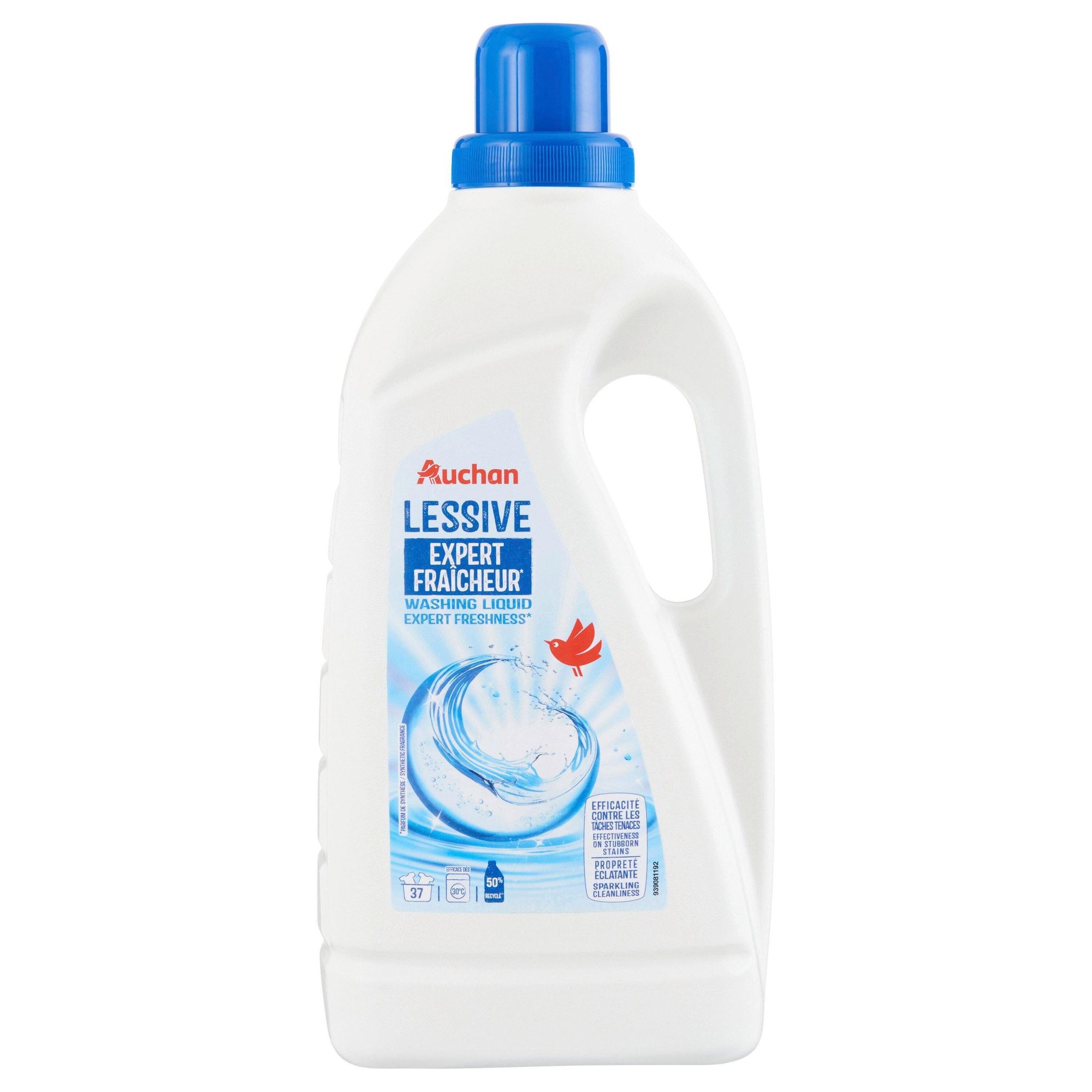 Voir la diapositive 2 : AUCHAN Lessive liquide Expert Fraîcheur 37 lavages 2l