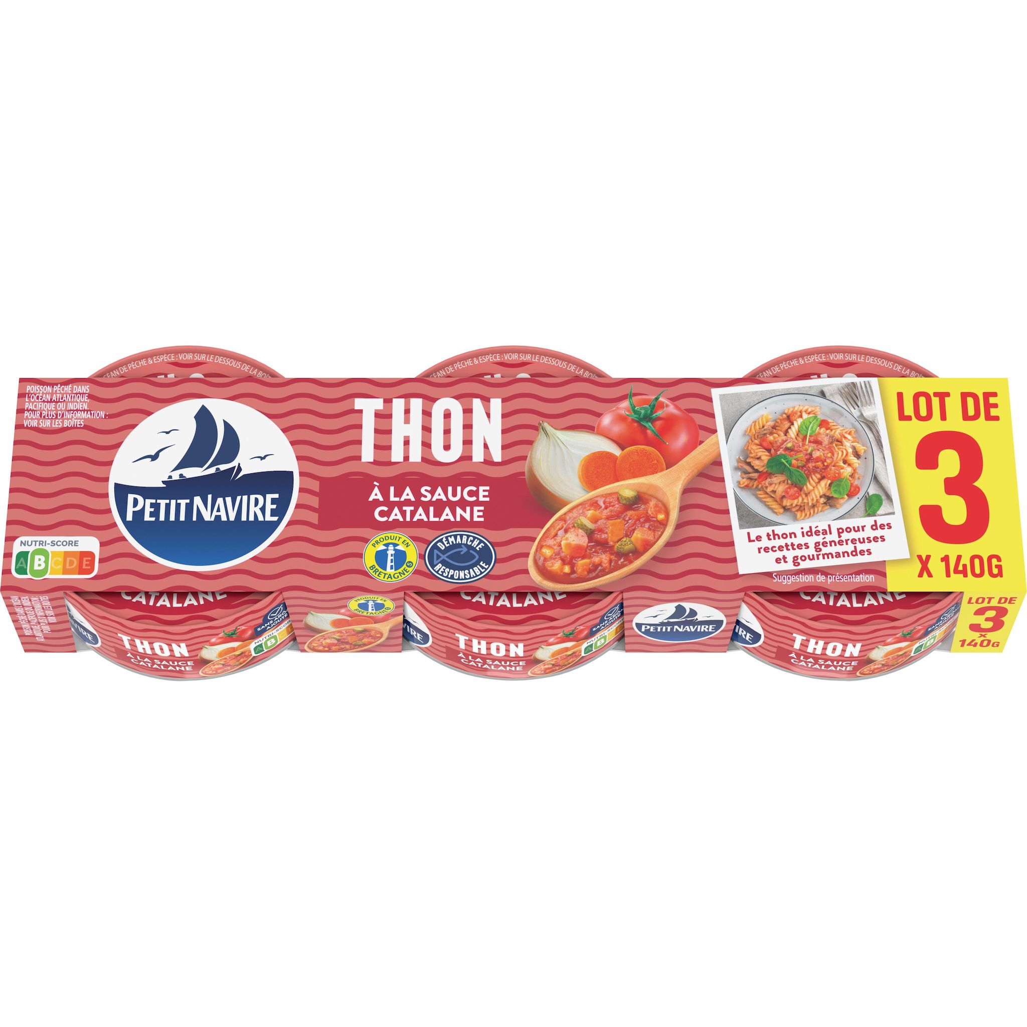 PETIT NAVIRE Thon à la sauce catalane 3x140g