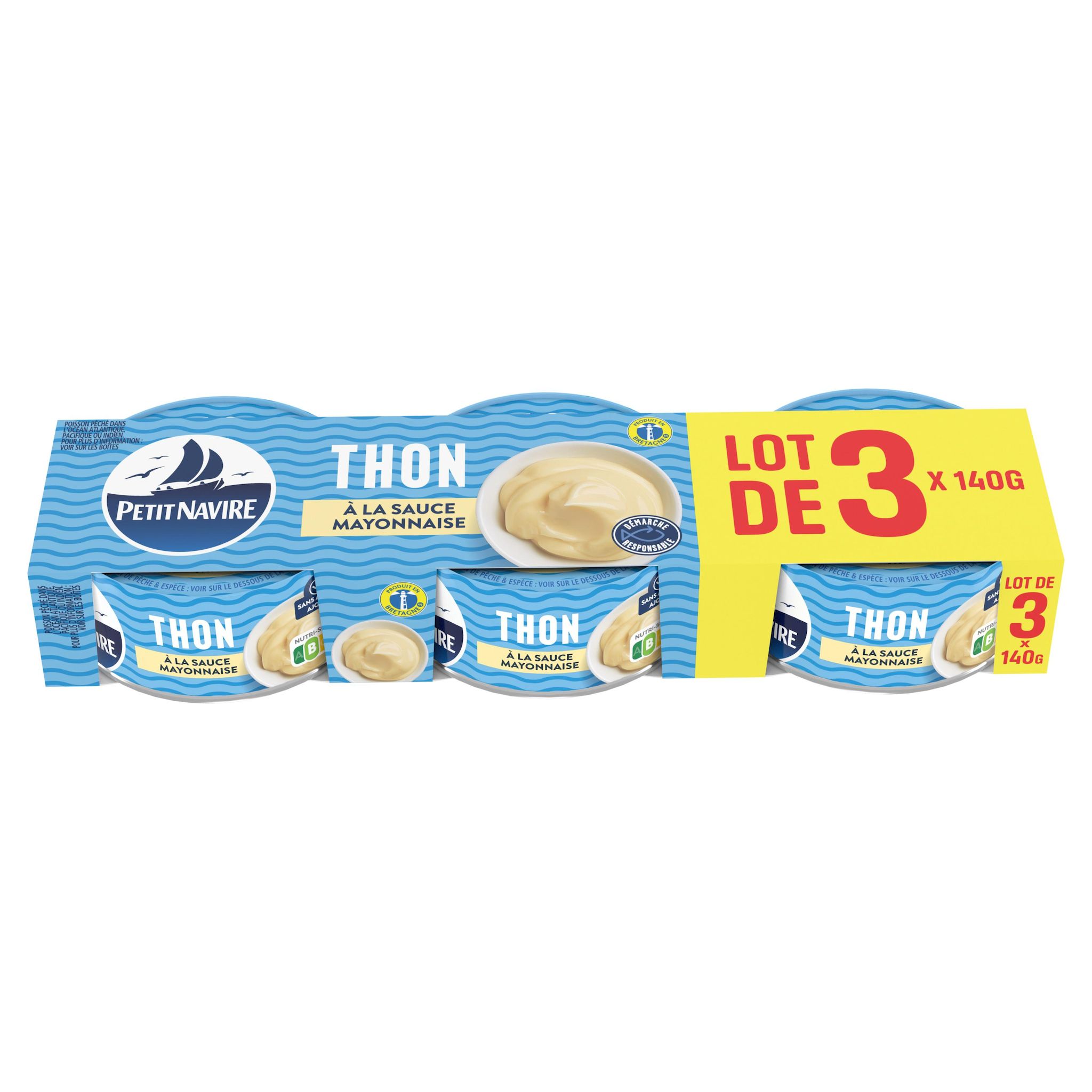 PETIT NAVIRE Thon à la sauce mayonnaise 3x140g