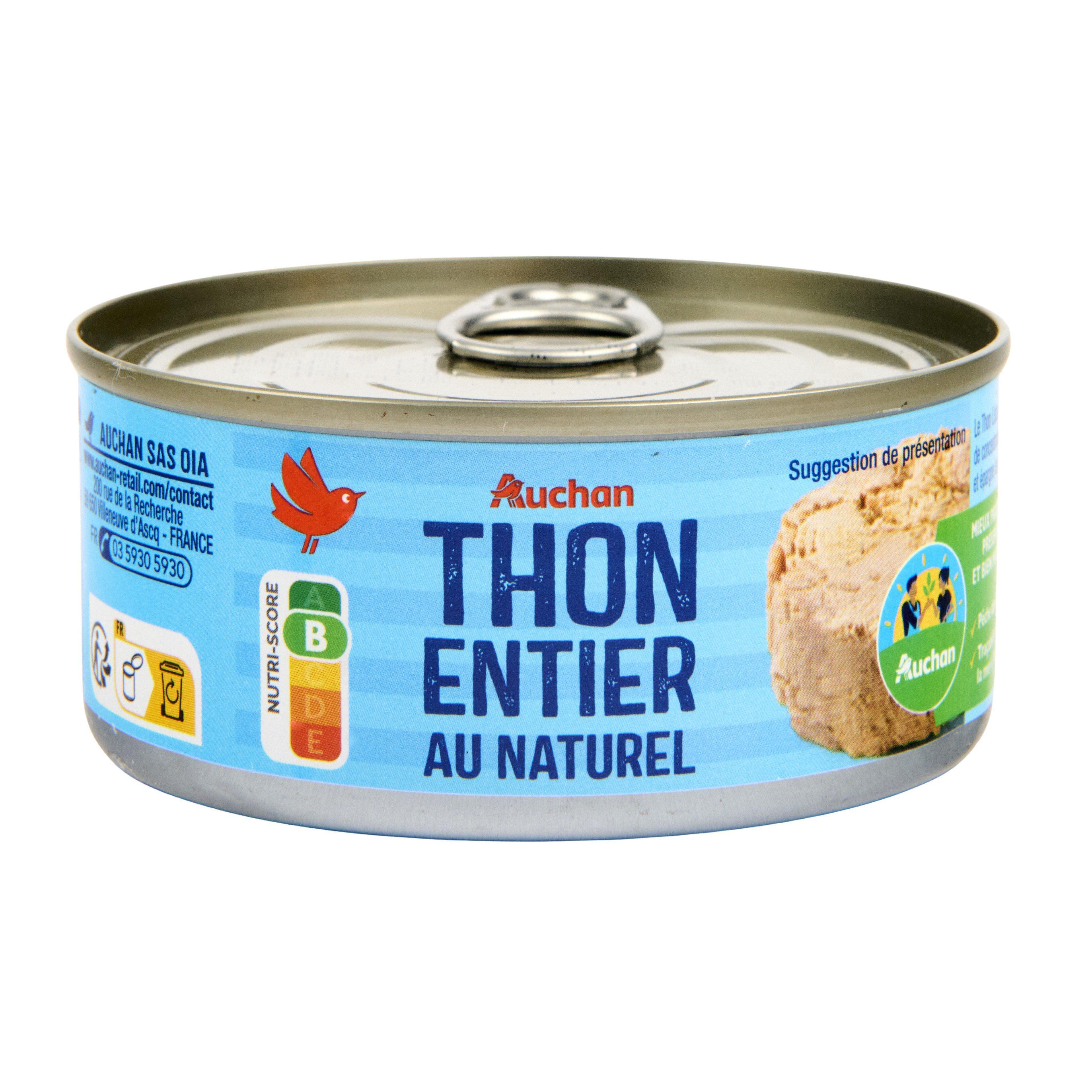 Voir la diapositive 2 : AUCHAN CULTIVONS LE BON thon listao au naturel 112g