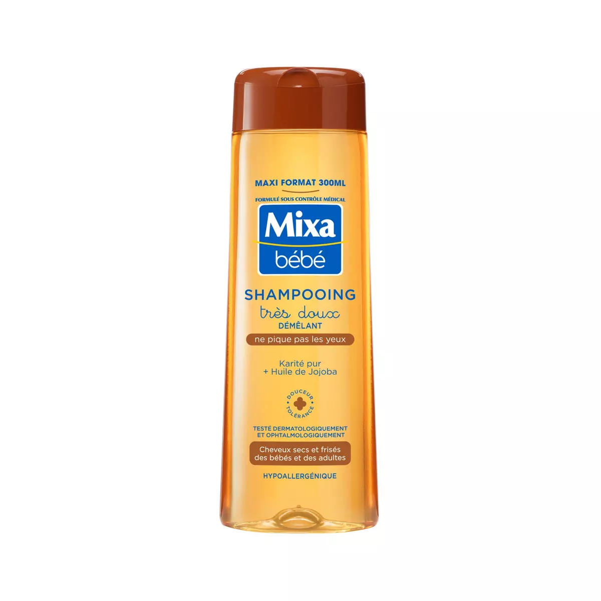 MIXA BEBE Shampooing très doux démêlant pour cheveux secs et frisés bébé et adultes 300ml