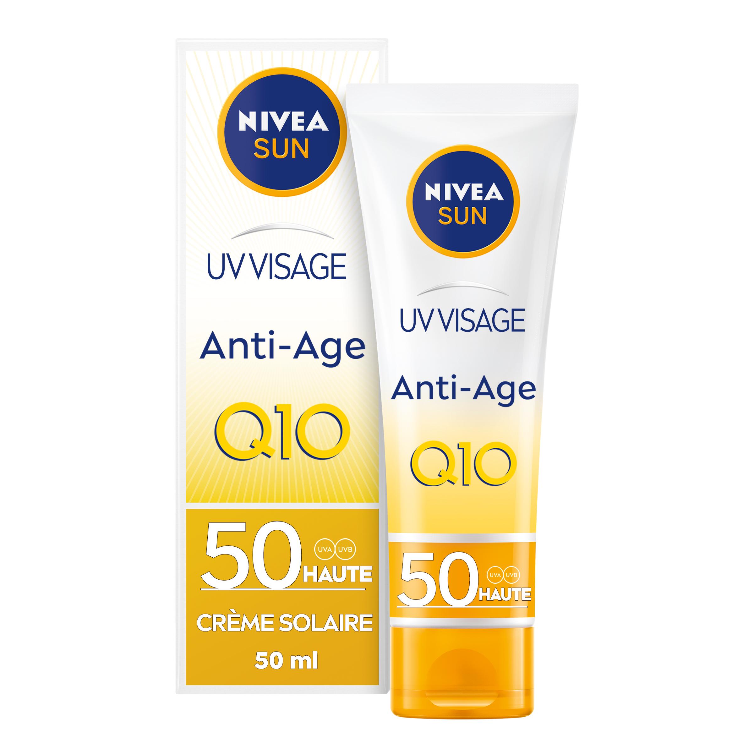 NIVEA SUN UV Visage crème solaire anti-âge Q10 FPS50 50ml