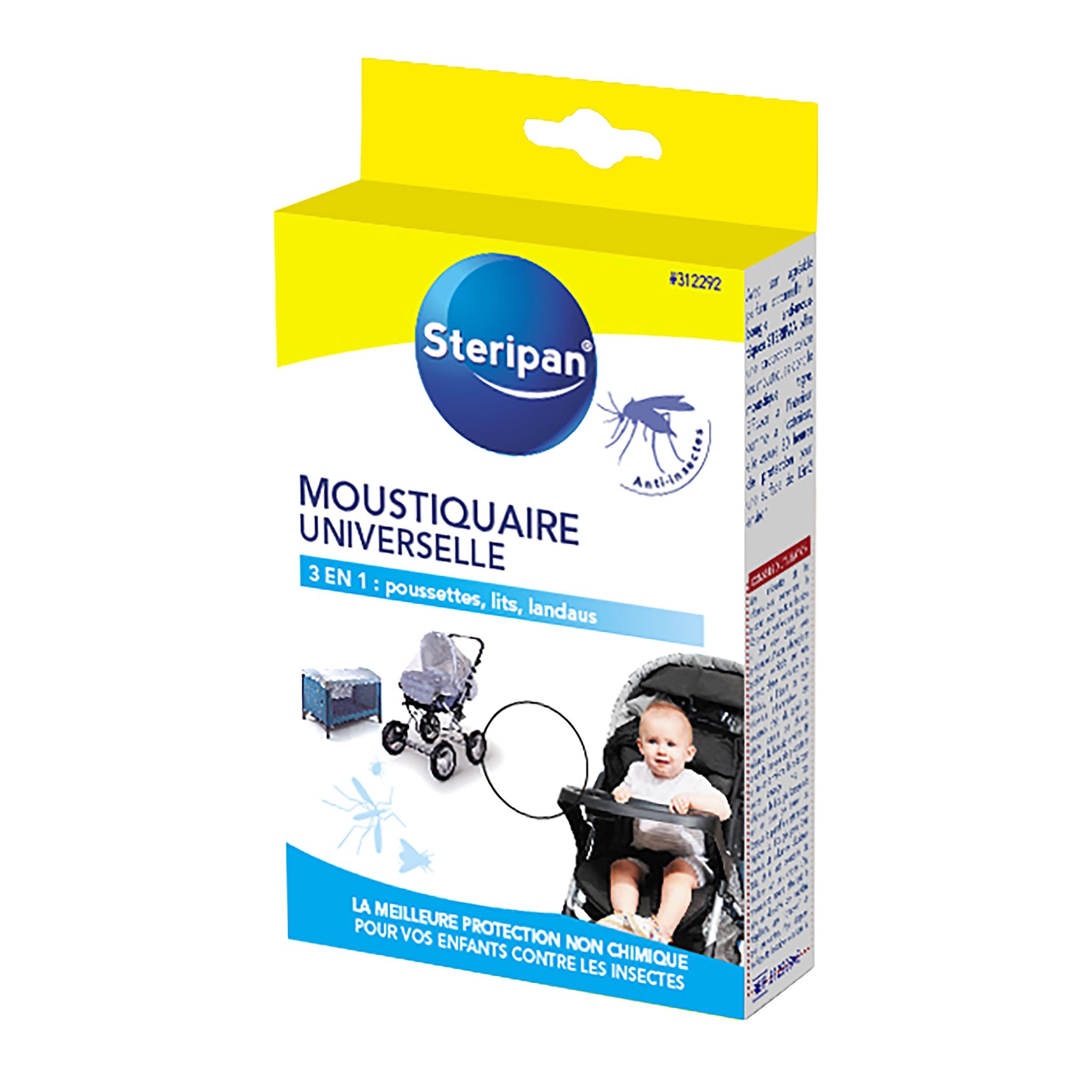 STERIPAN Moustiquaire universelle 3en1 1 moustiquaire