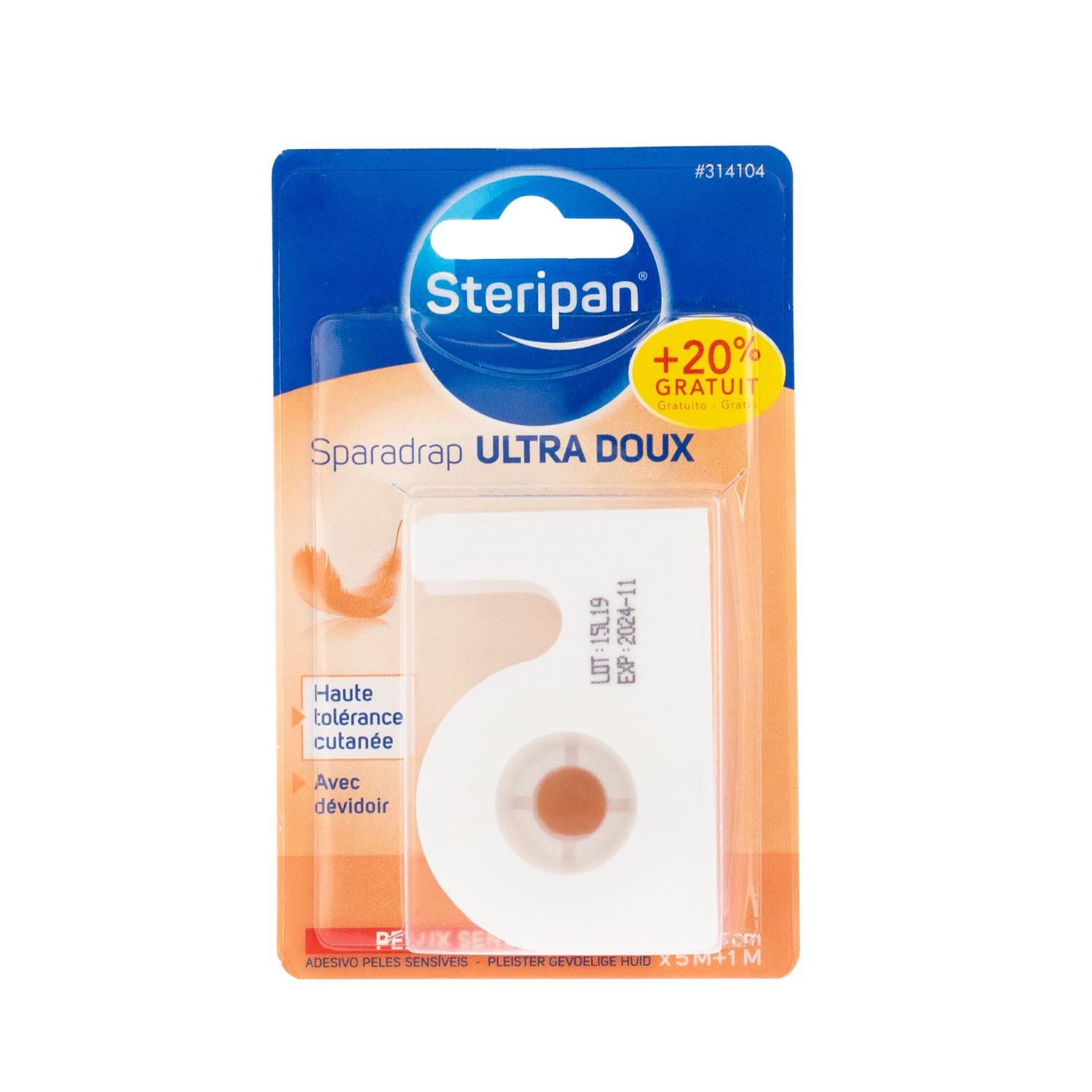 STERIPAN Sparadrap ultra doux peaux sensibles 5+1m offert