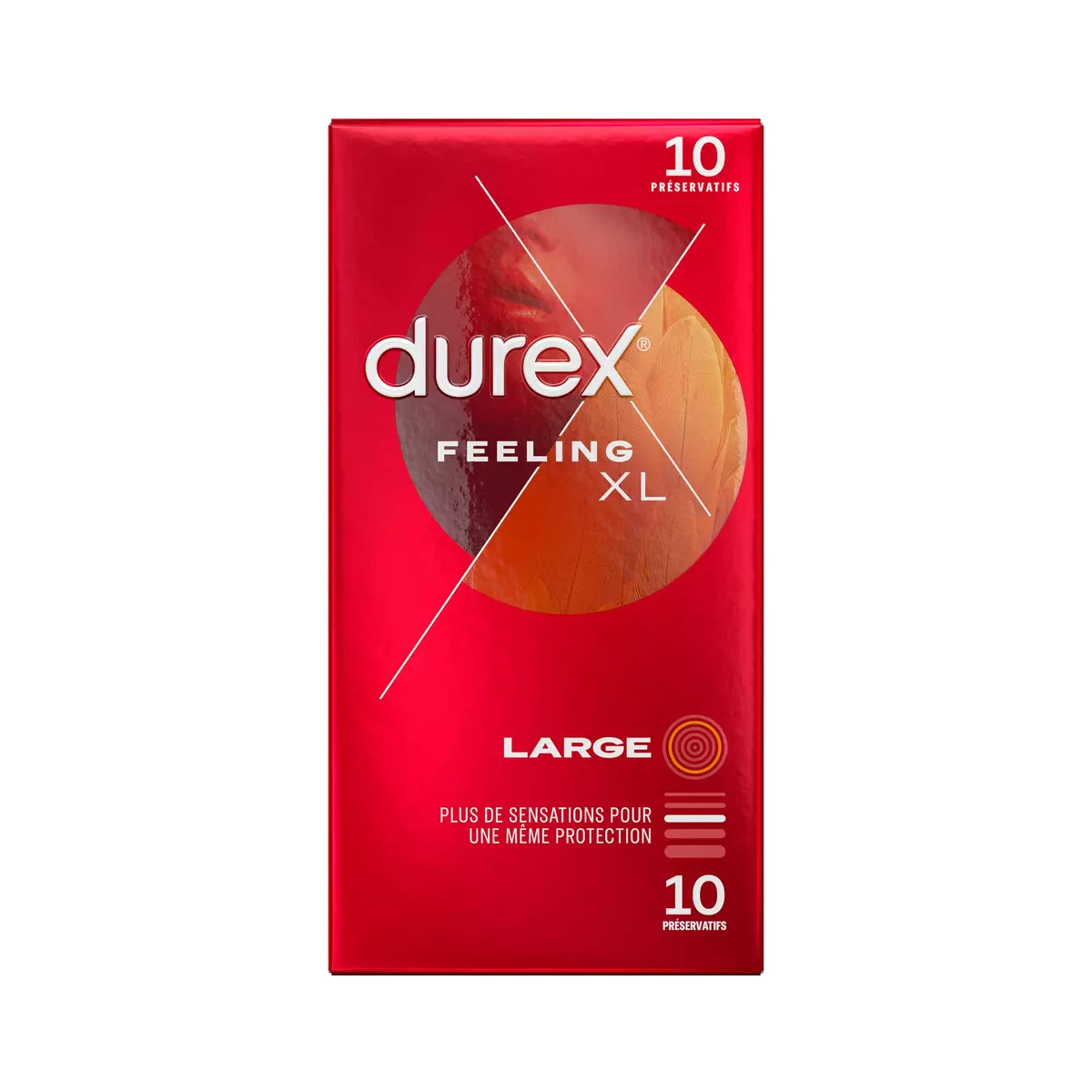 DUREX Feeling XL préservatif large 10 préservatifs