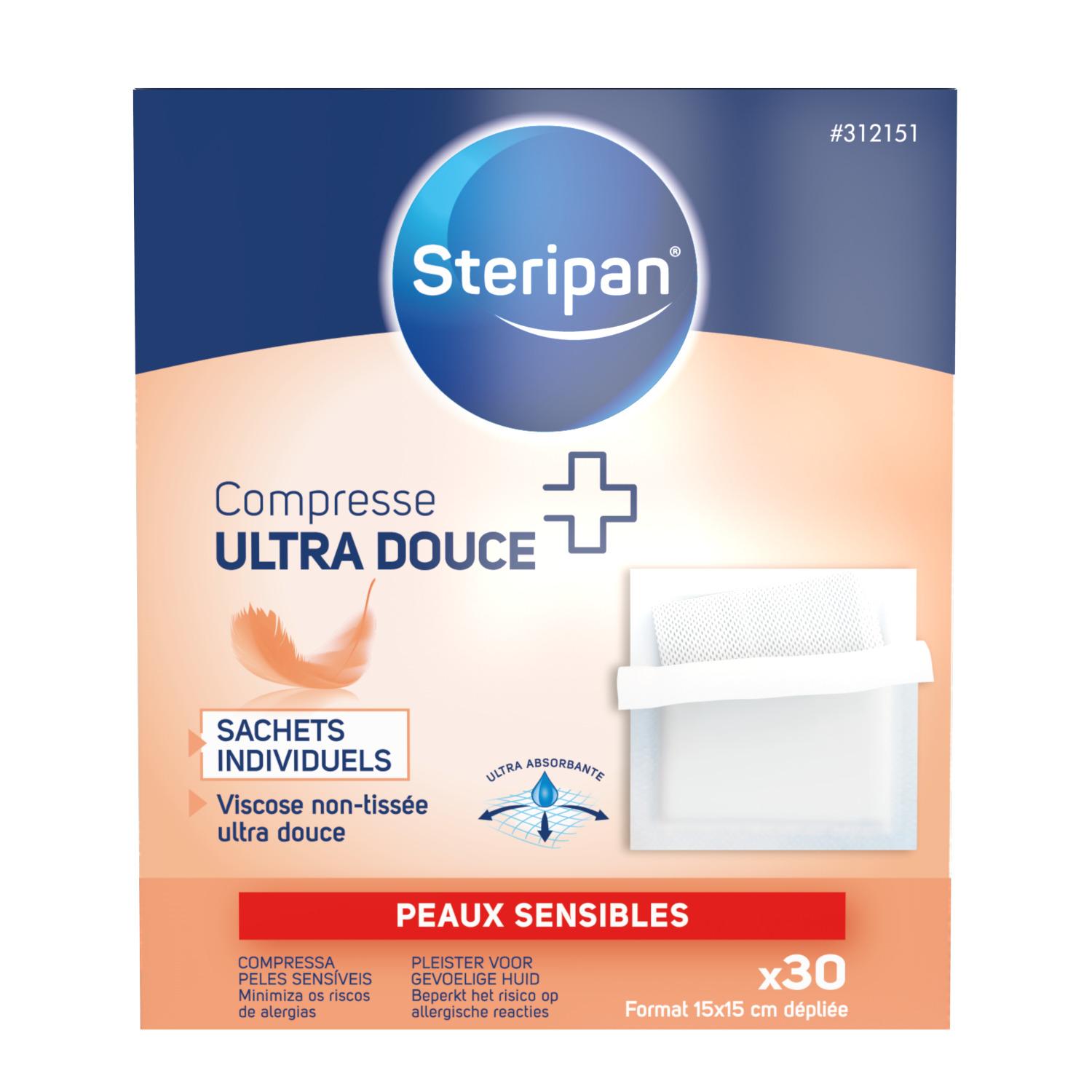 STERIPAN Compresse ultra douce peaux sensibles 30 compresses