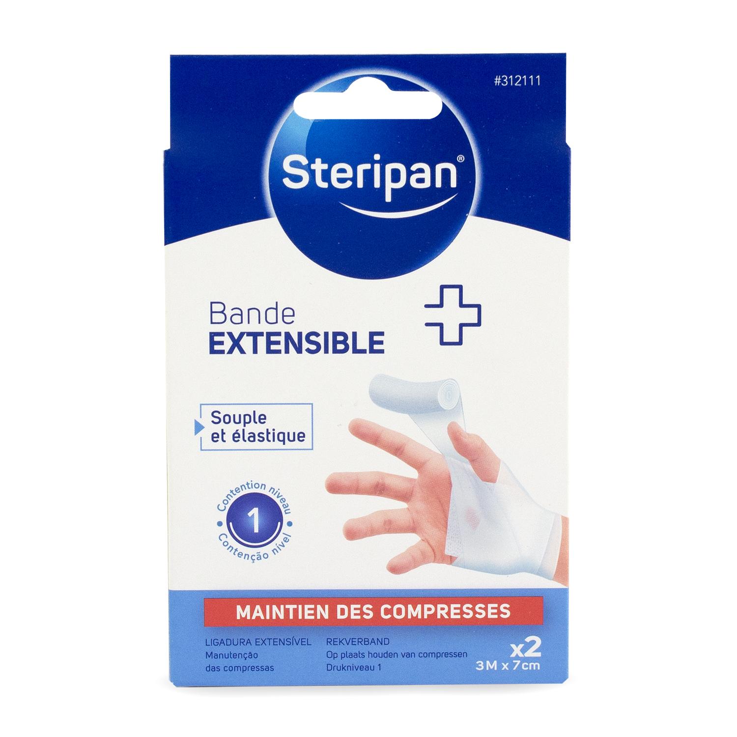 STERIPAN Bande extensible 3mx7cm 2 bandes