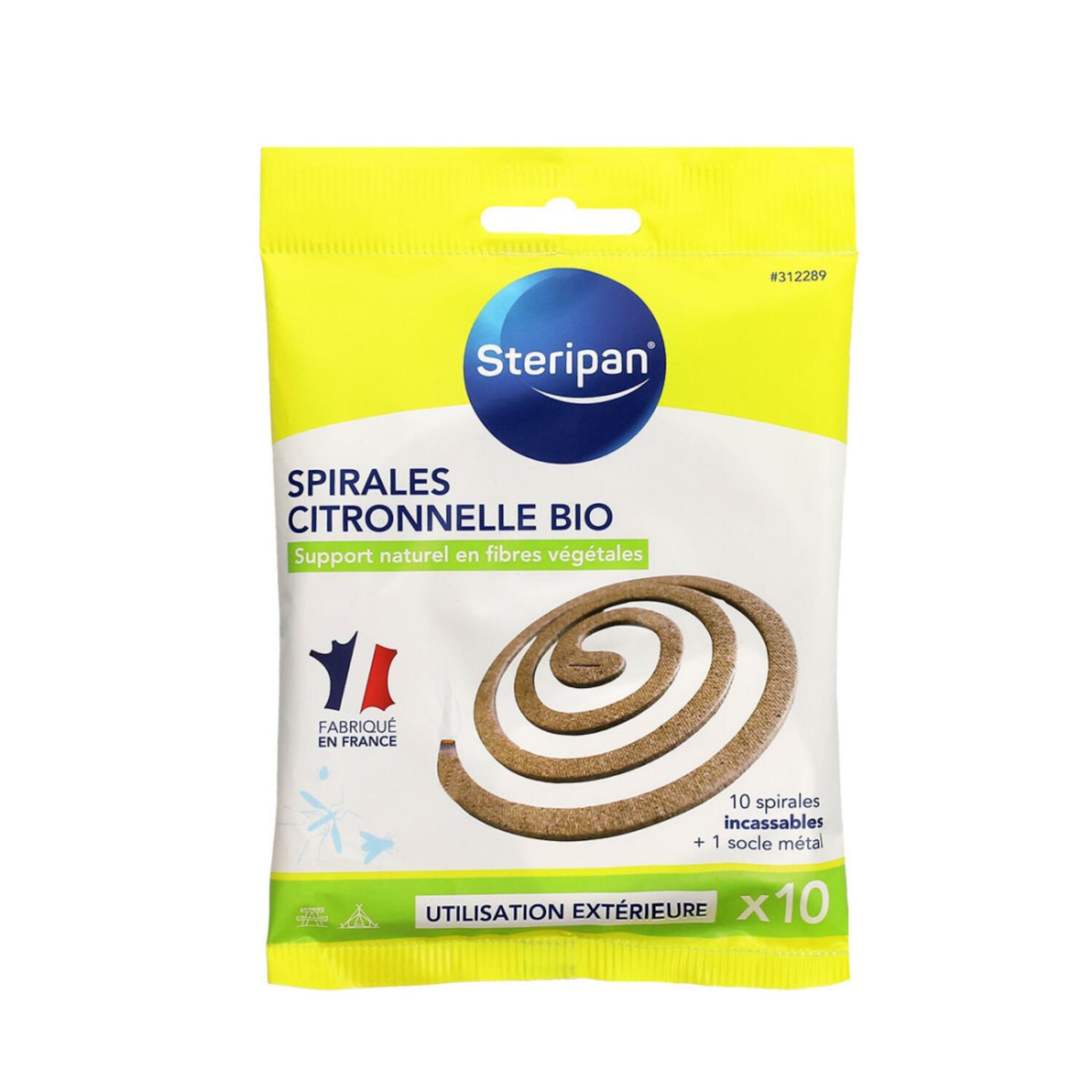 STERIPAN Spirales incassables à la citronnelle 10 spirales